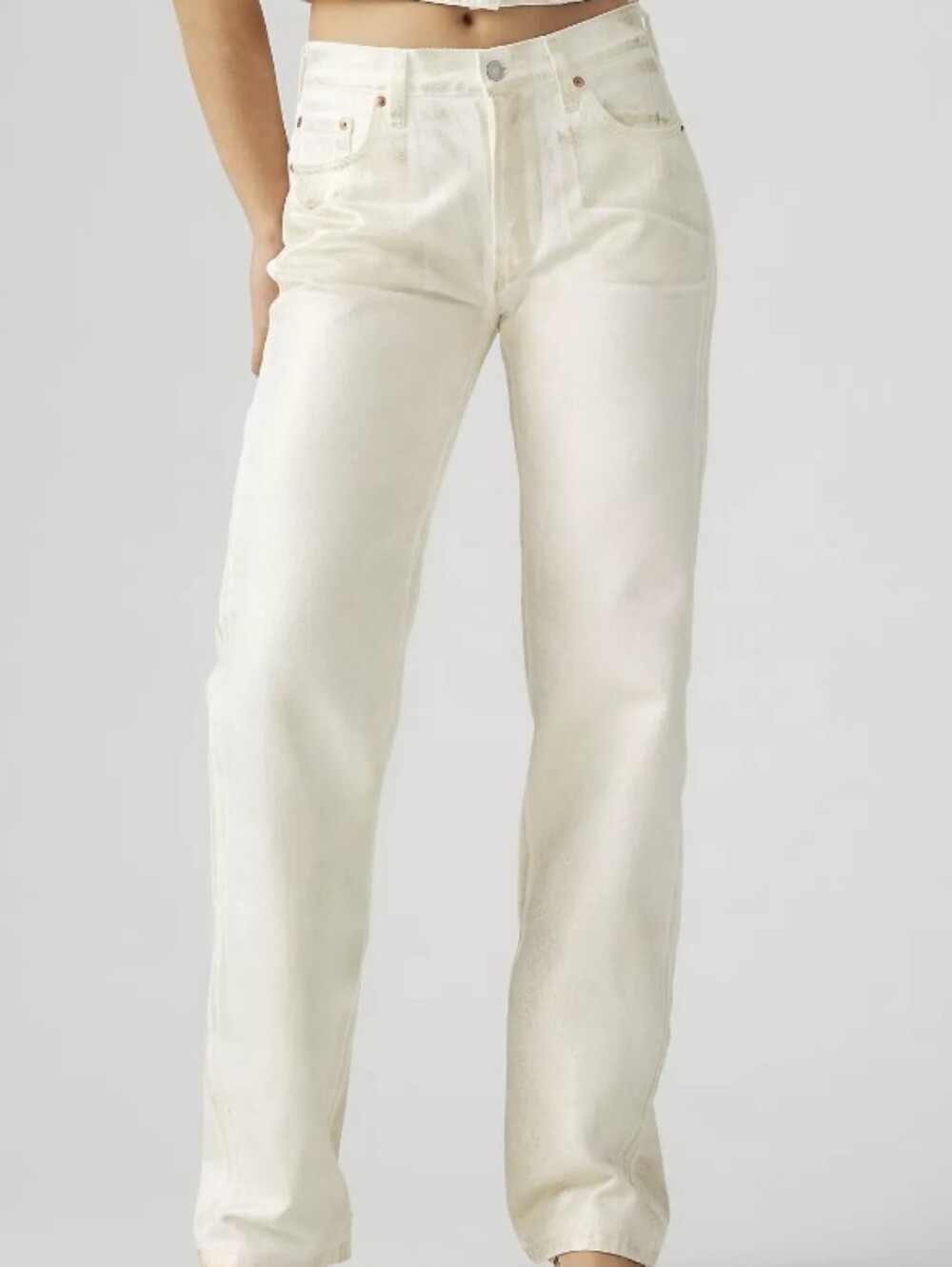 Levi's Women's  501 '90s Luminary White Straight Jeans 25 x 30